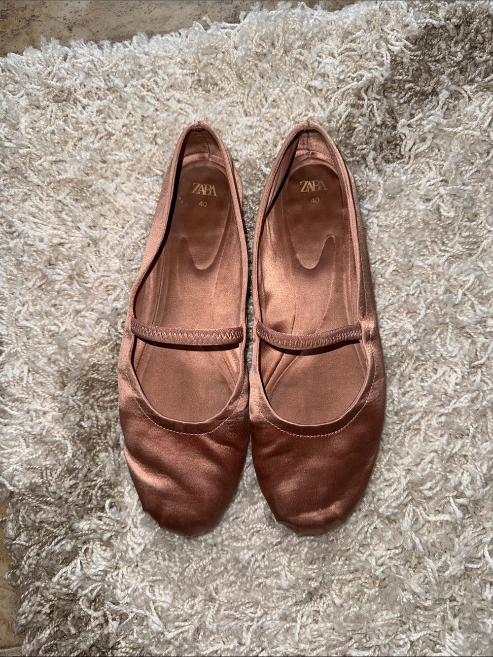 Zara Satin Ballet Flats